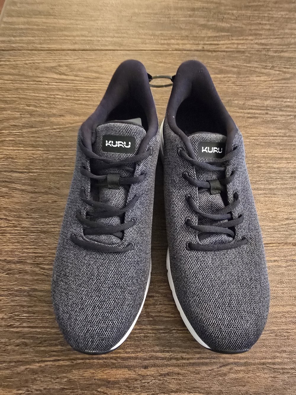 KURU Flex Via Men's Dark Gray Knit Athletic Sneakers - 10.5 Wide
